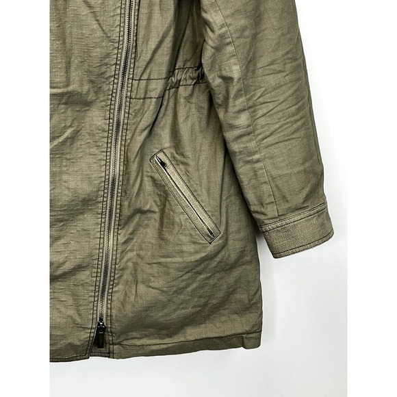 Soft Surroundings Cotton/Linen Green Moto Jacket SZ S - Picture 4 of 10